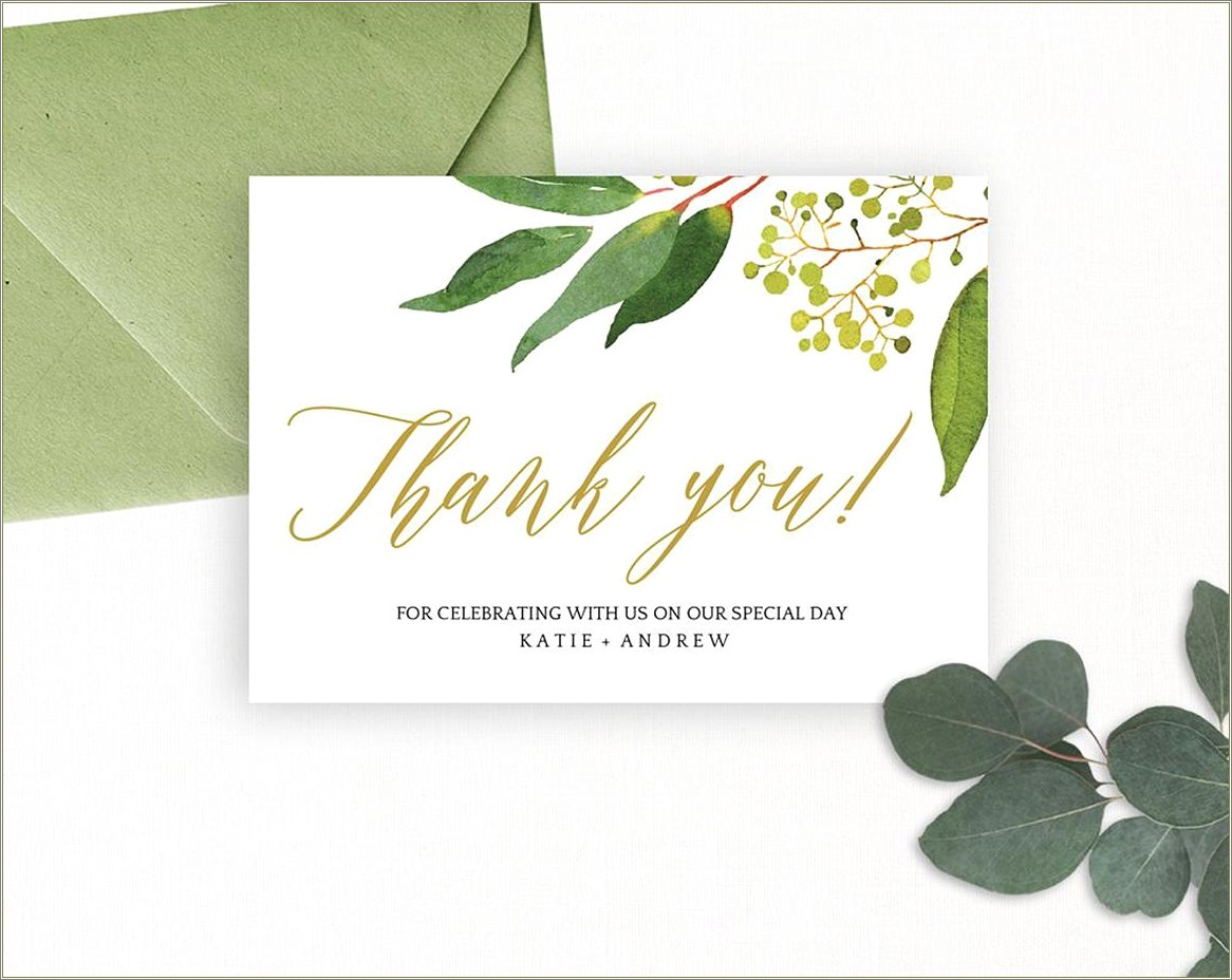 Free Printable Wedding Thank You Cards Template