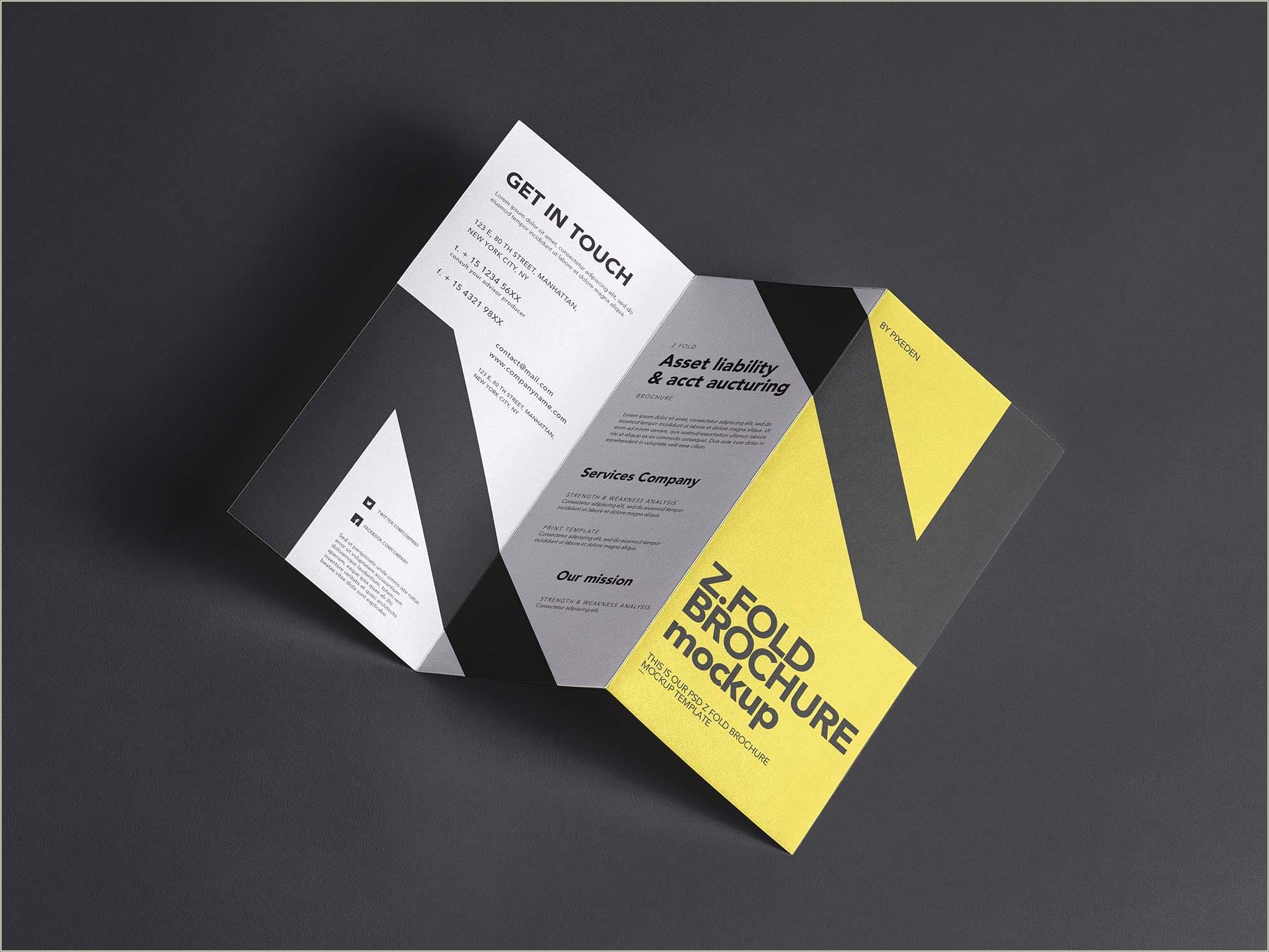 Free Psd Folding Flyer Template With Mailing