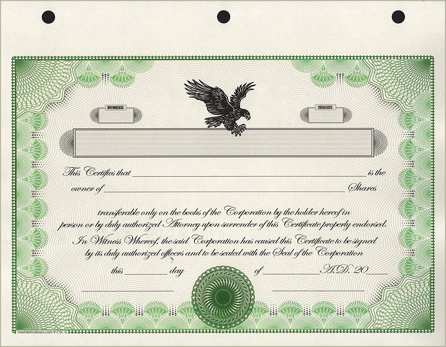 Free Sample And Word Templates For Stock Certificates