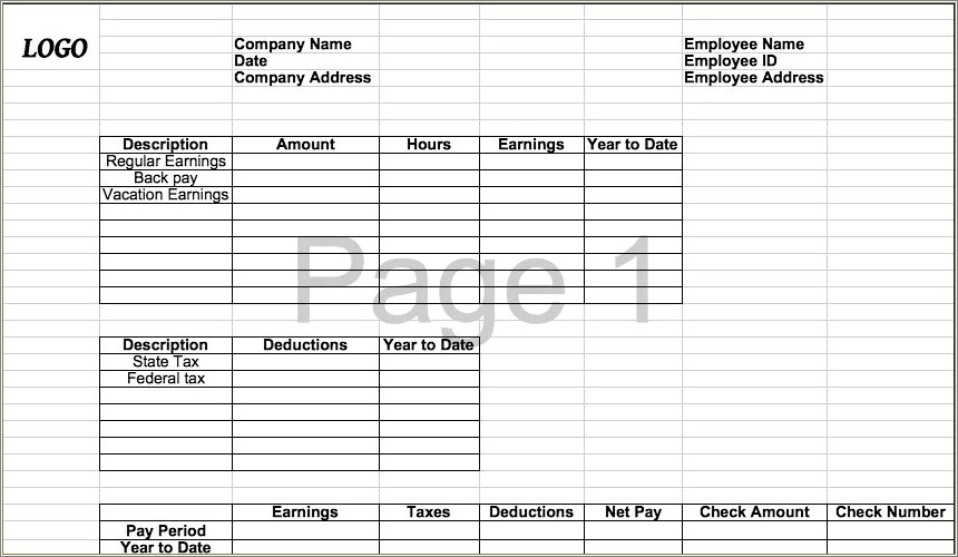 Free Sample Quickbooks Direct Deposit Paycheck Stub Template