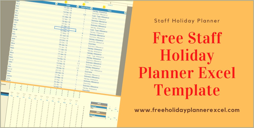 Free Staff Holiday Planner Excel Template 2013