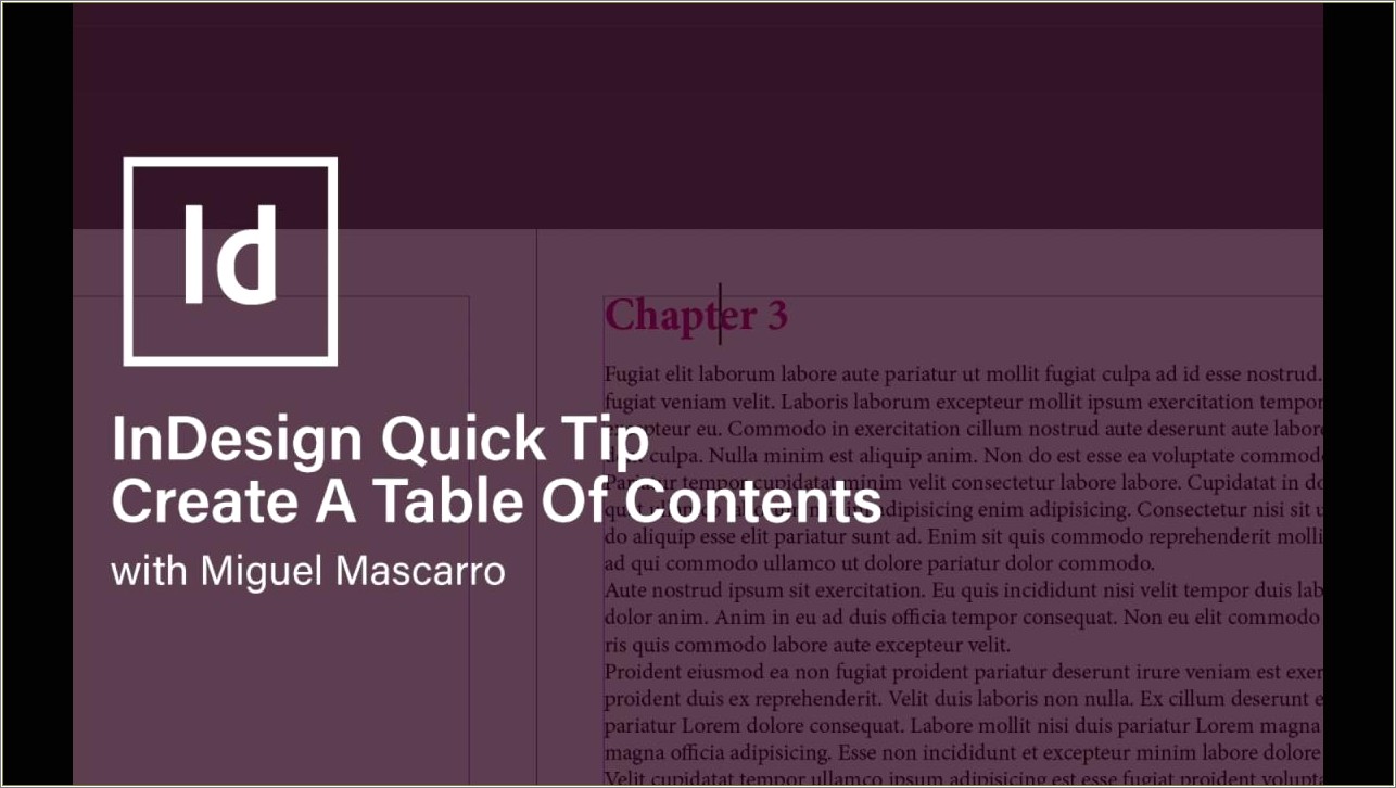 Free Table Of Contents Template Indesign Cs6