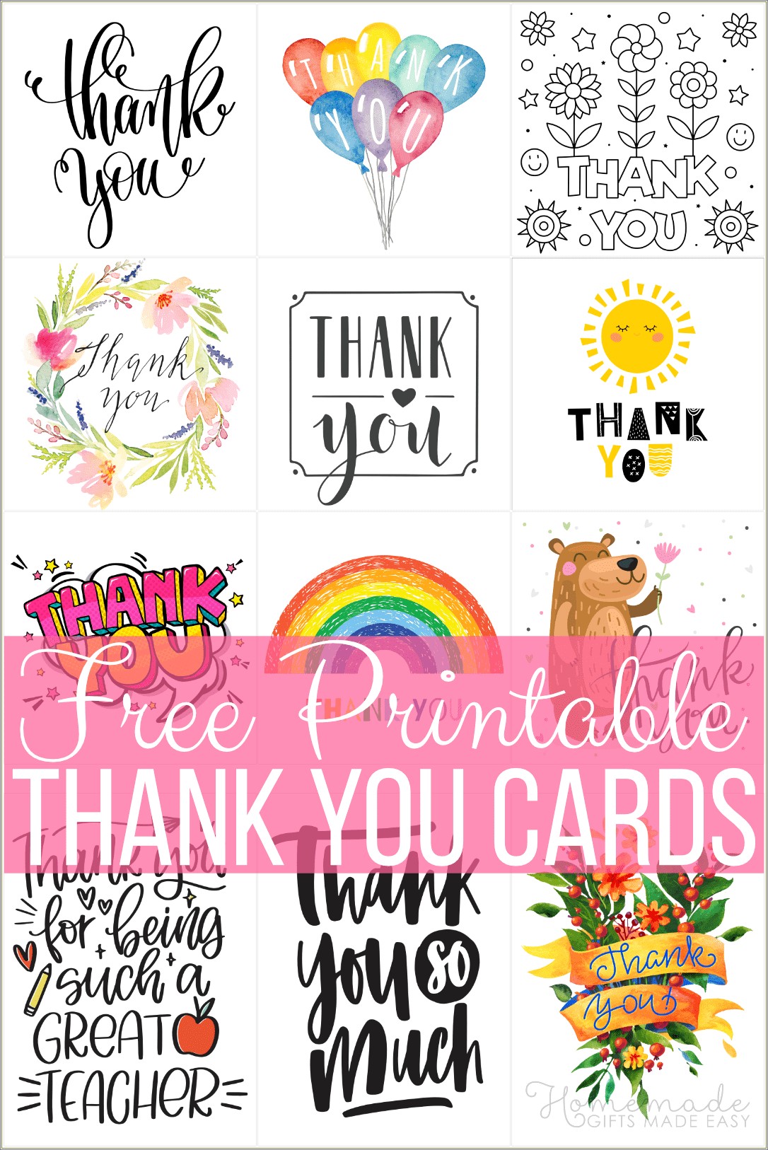 Free Template For A2 Thank You Cards