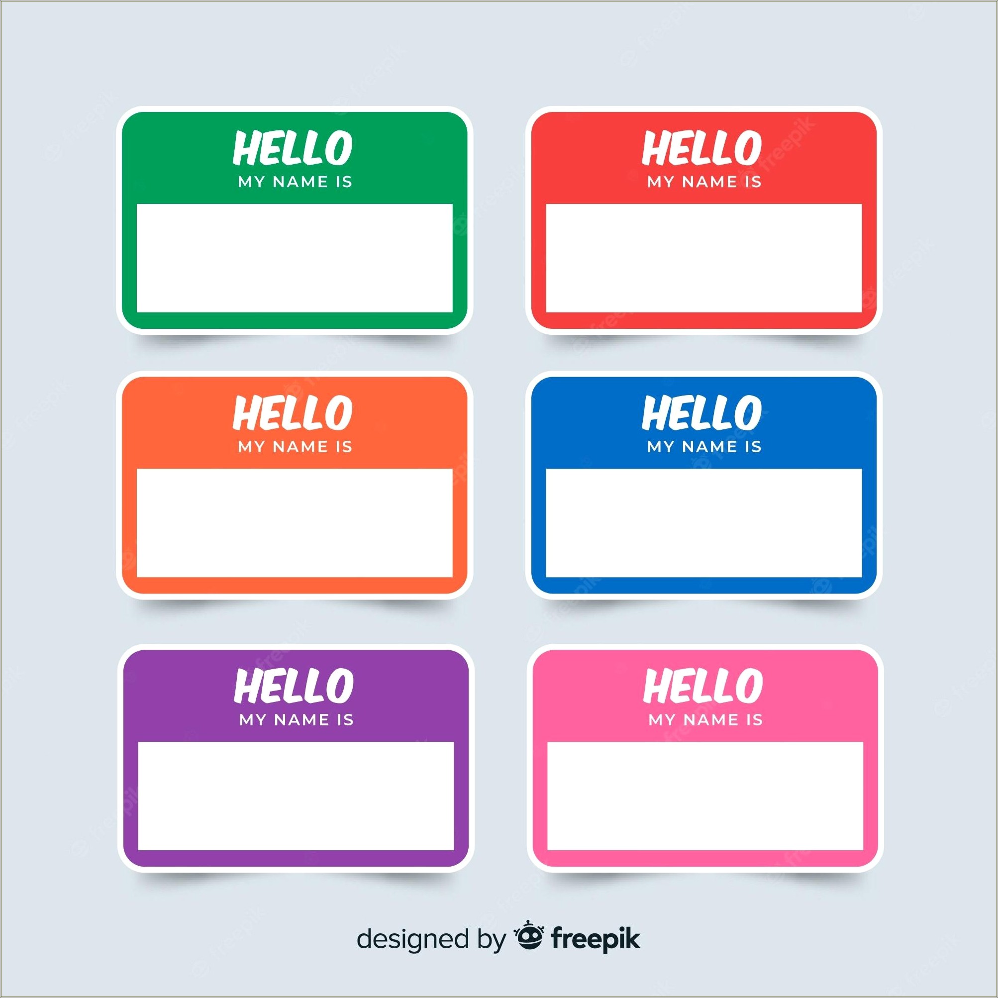 Free Template For Class Reunion Name Tags