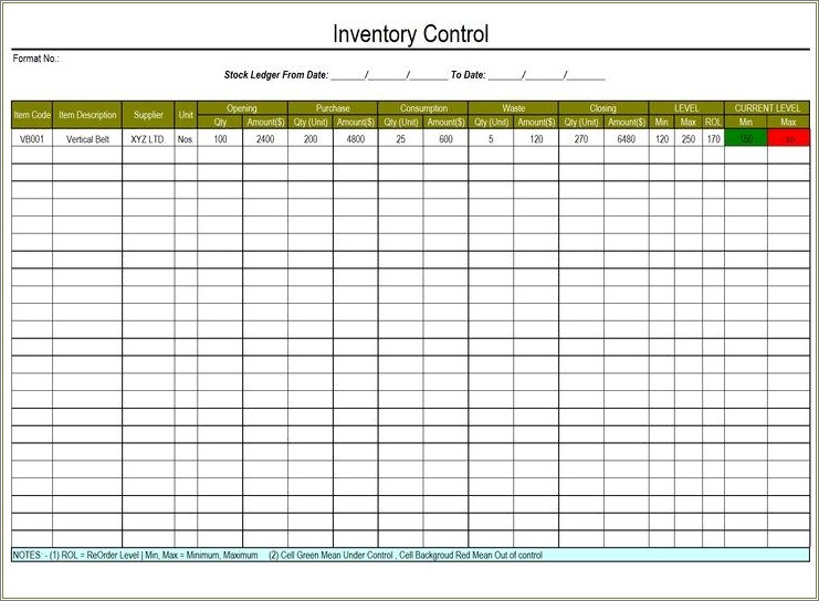Free Template For Inventory Management In Excel