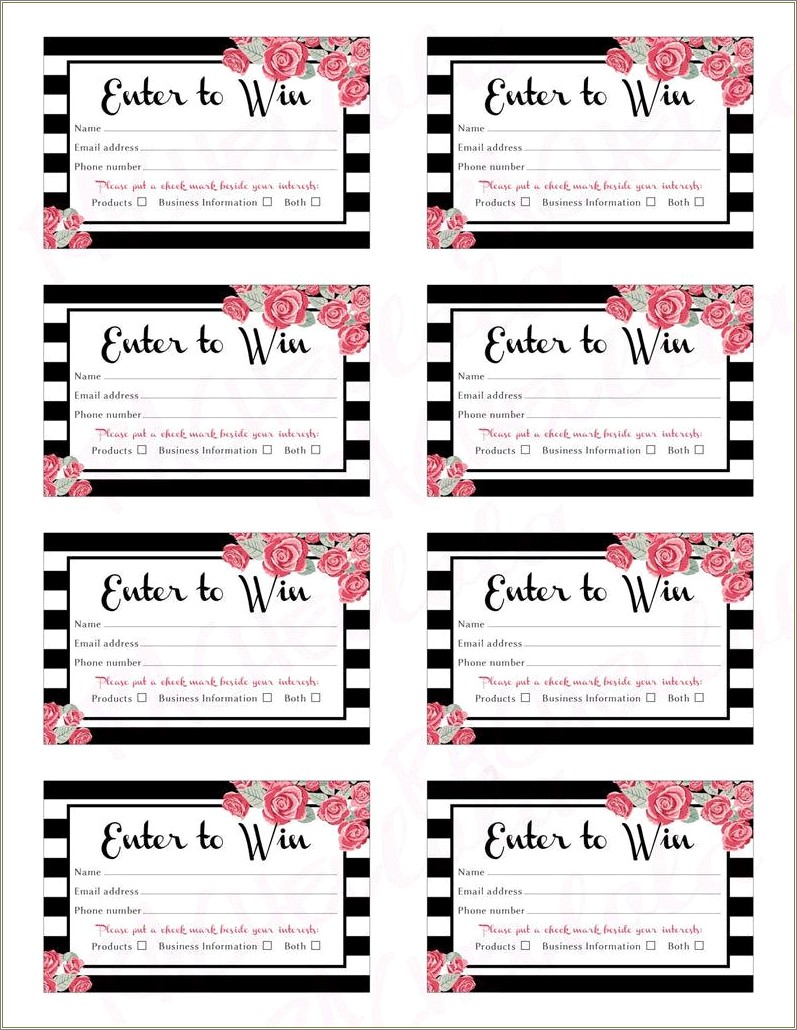Free Template For Raffle Ticket To Print