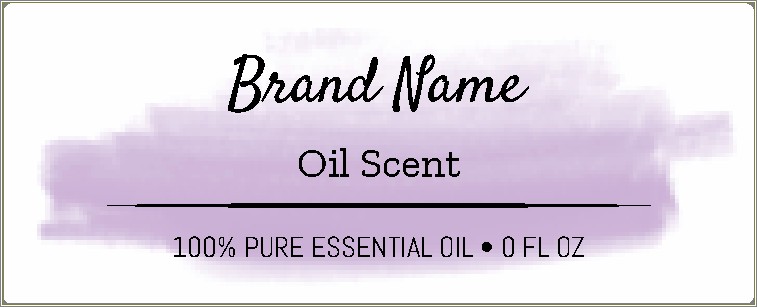 Free Template For Roller Bottles For Essential Oils
