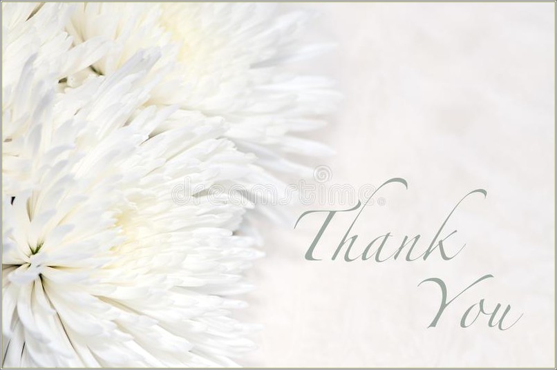 Free Template For Thank You Card After Funeral