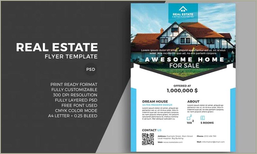 Free Template Of Brochure Download For Home Sale