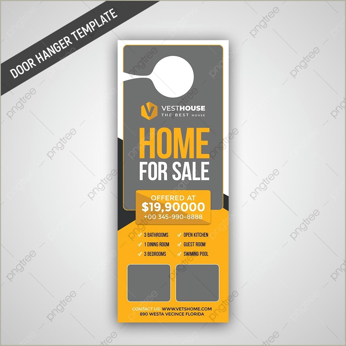 Free Template Real Estate Door Hanger Flyer