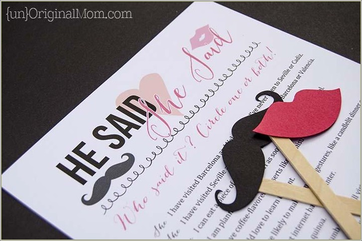 Free Templates And Instructions For Bridal Shower Games