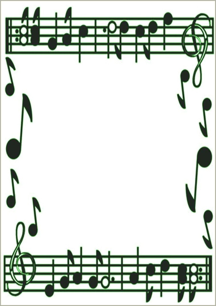 Free Templates Borders Christmas With Musical Instruments