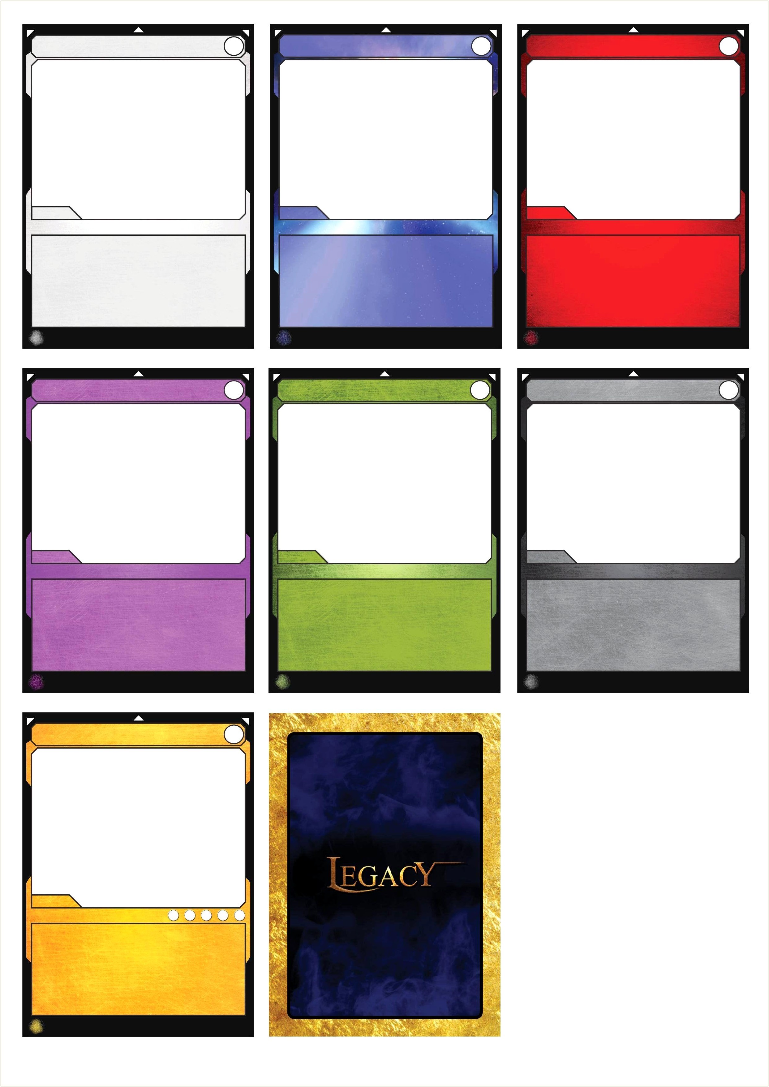 Free Templates For Card And Game Playing