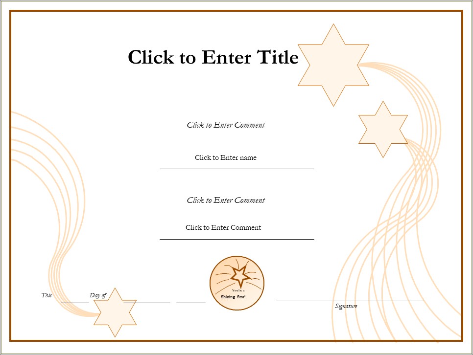 Free Templates For Class Completion Certificates For Kids