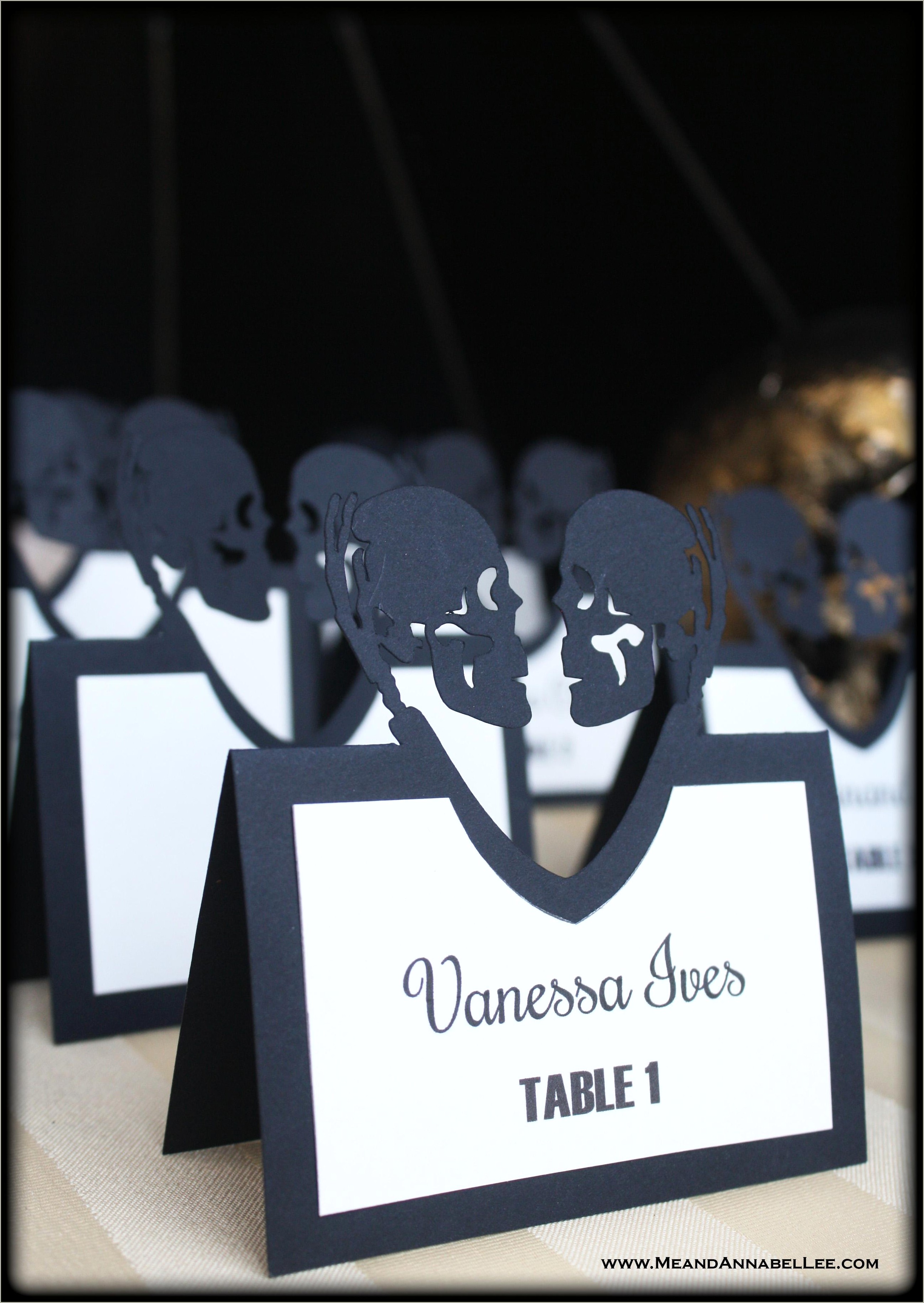 Free Templates For Halloween Wedding Place Cards