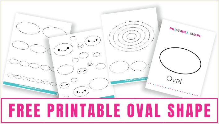 Free Templates For Shape Oval For Prek