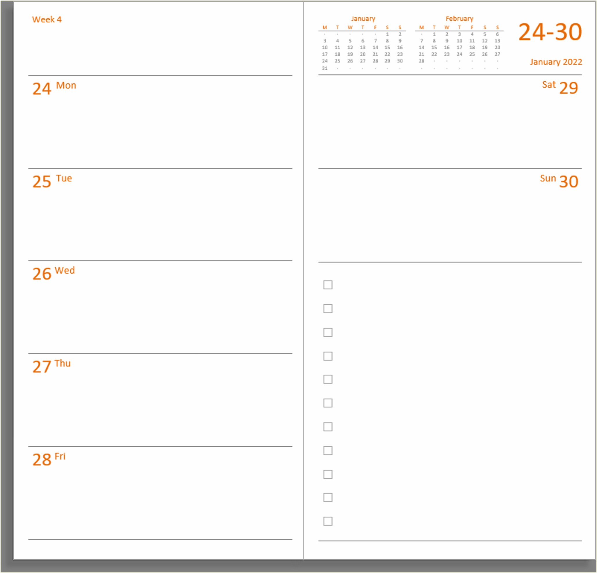 Free Templates For Tn's And Midori's