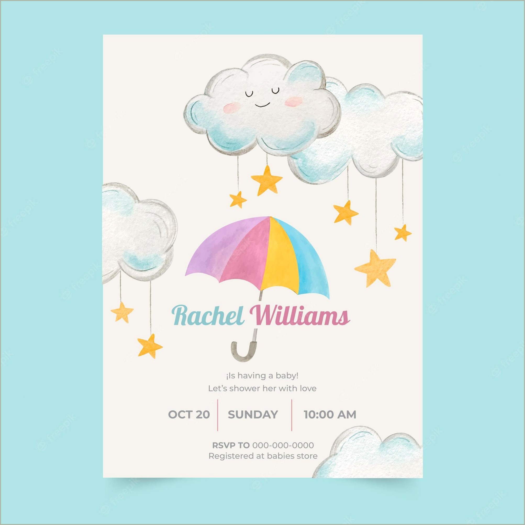 Free Templates That's Amore Bridal Shower Invitation