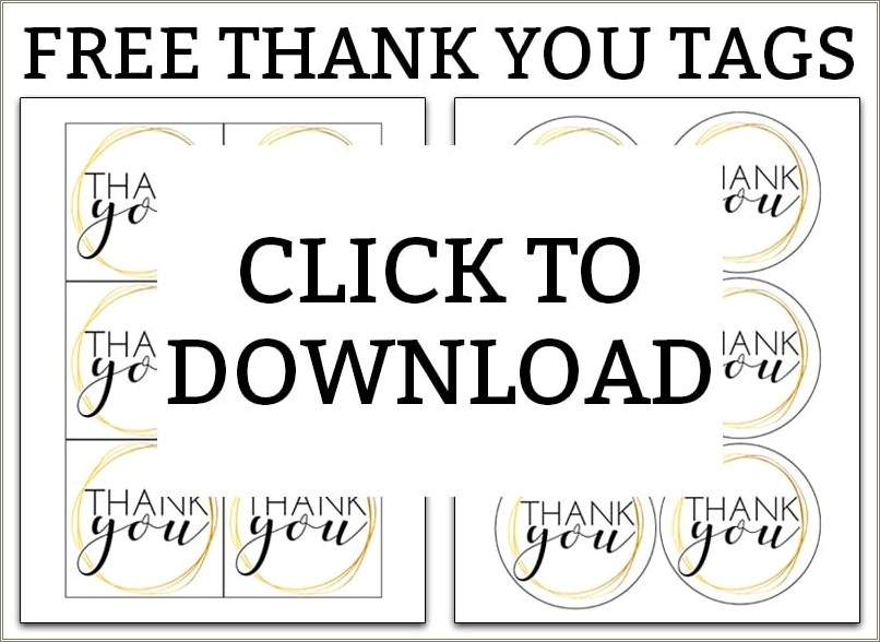 Free Thank You Tag Templates For Word