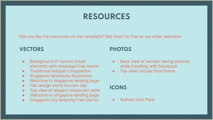 Free Travel And Tourism Powerpoint Templates Of Singapore
