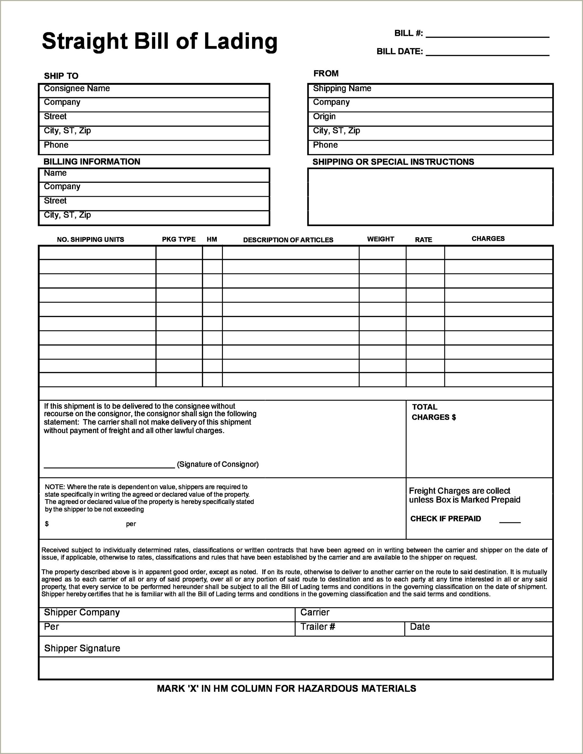 Free Truck Load Ticket Template Or Invoice