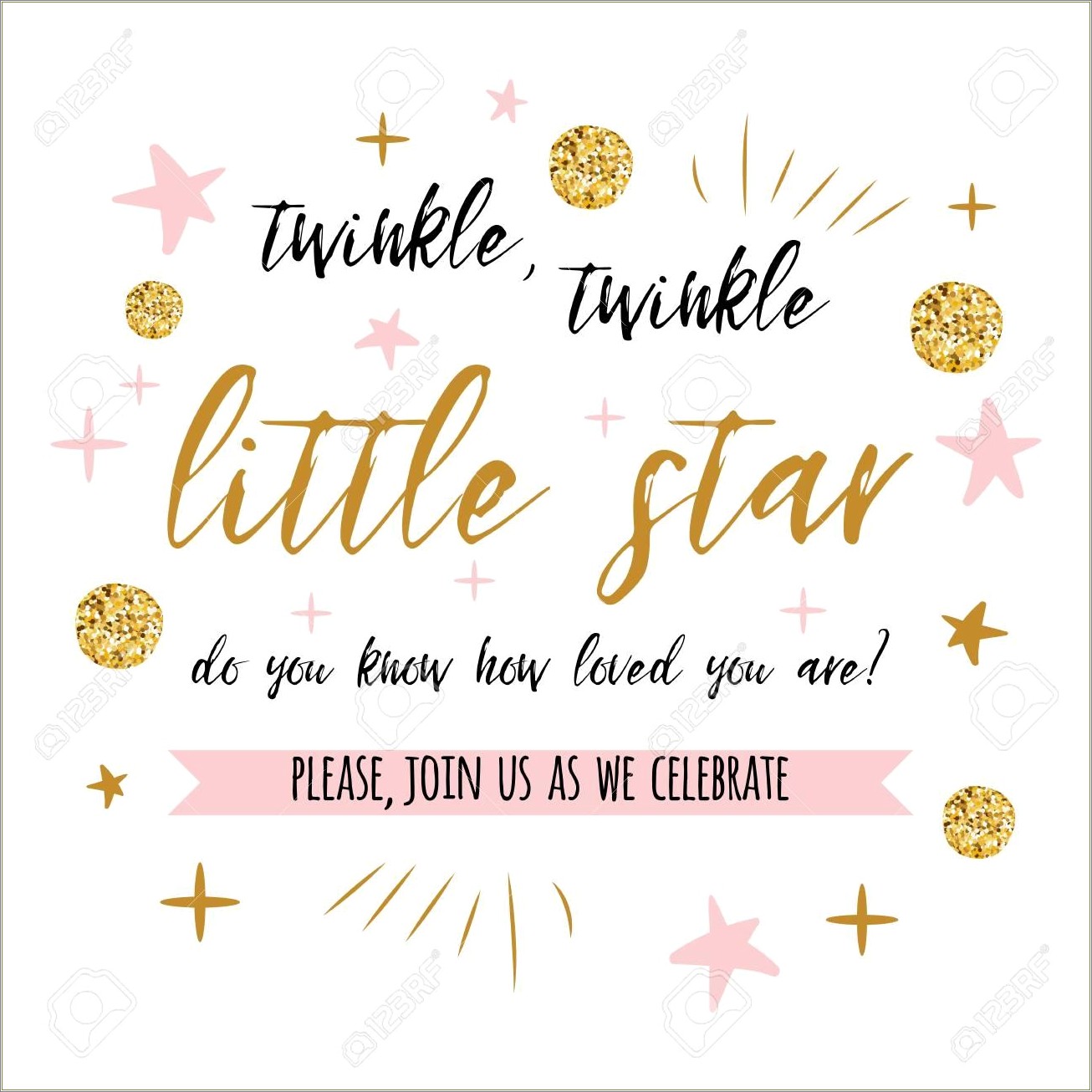 Free Twinkle Twinkle Little Star Invitation Template
