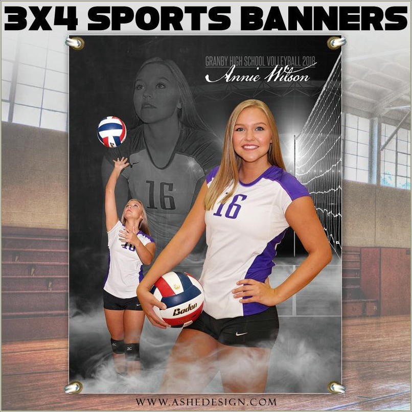 Free Volley Ball Player 8th Banner Templates