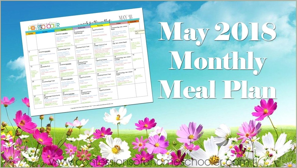 Free Weekly Menu Planning Template With Bible Vers