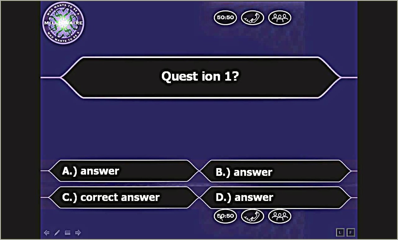 Free Who Wants To Be A Millionaire Template