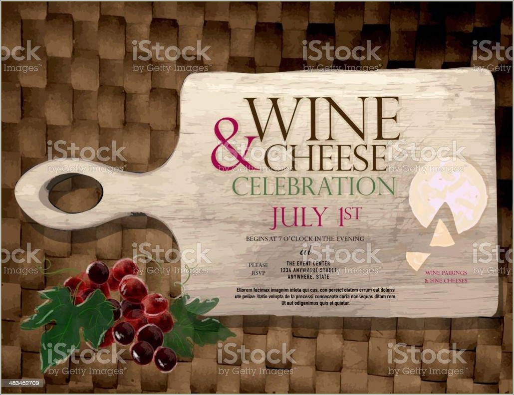 Free Wine And Cheese Party Invitation Templates