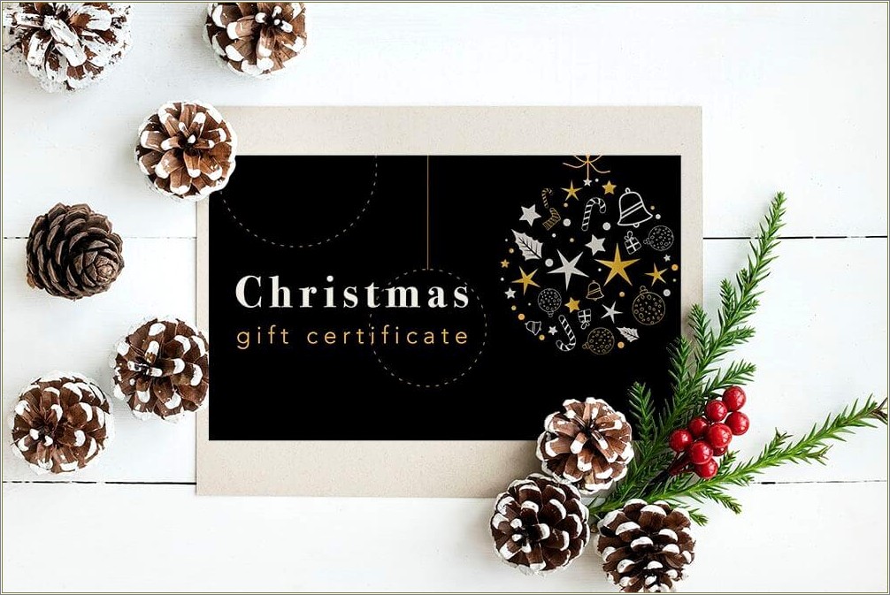 Gift Certificate Template With Wood Design Free