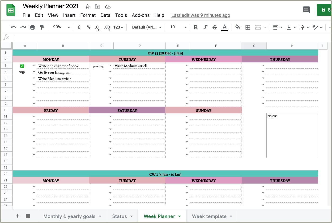 Google Sheets Template Free Download Send In Minutes