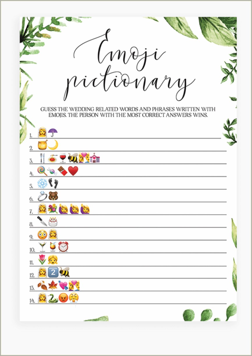 Guess Who Bridal Shower Game Free Template