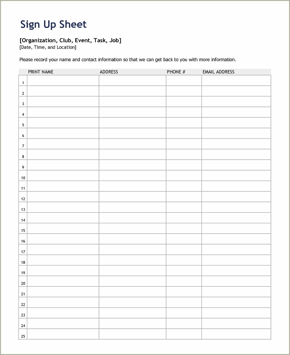 Halloween Potluck Sign Up Sheet Free Template - Resume Example Gallery