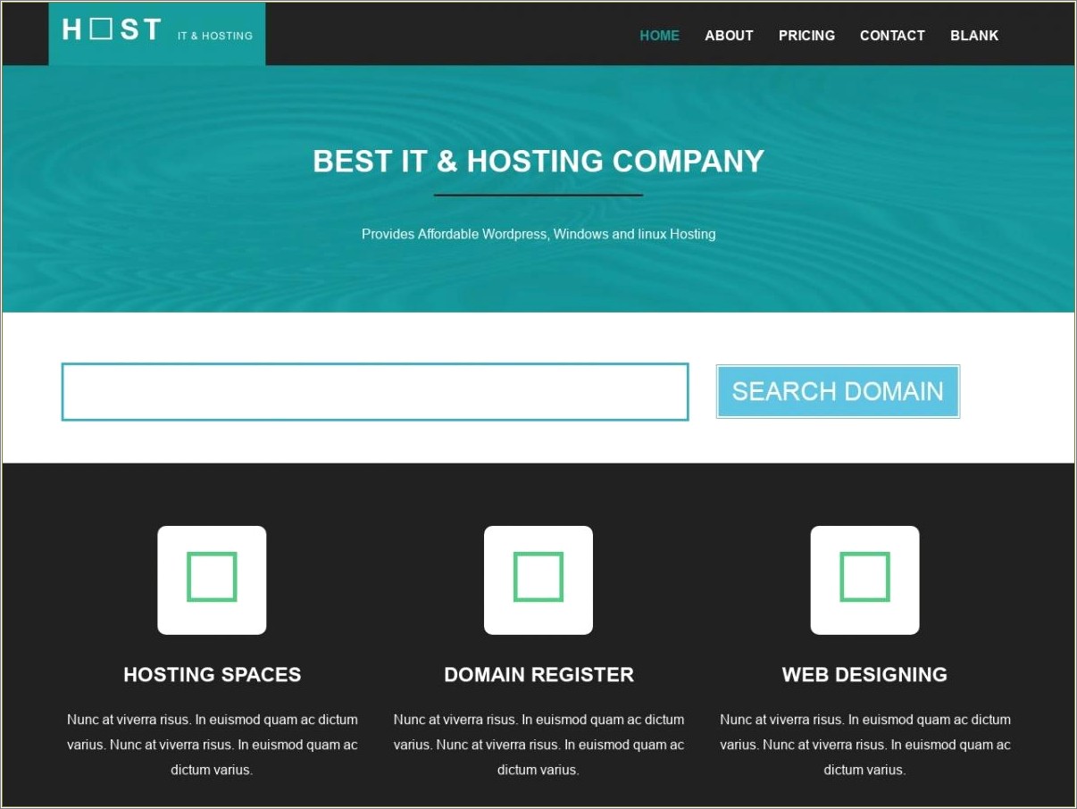 Hosto Bootstrap Responsive Html Template Free Download