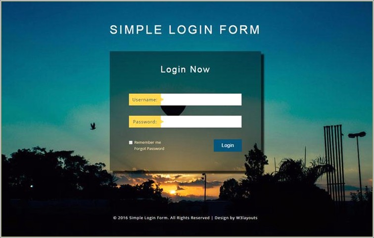 Html And Css Login Templates Free Download