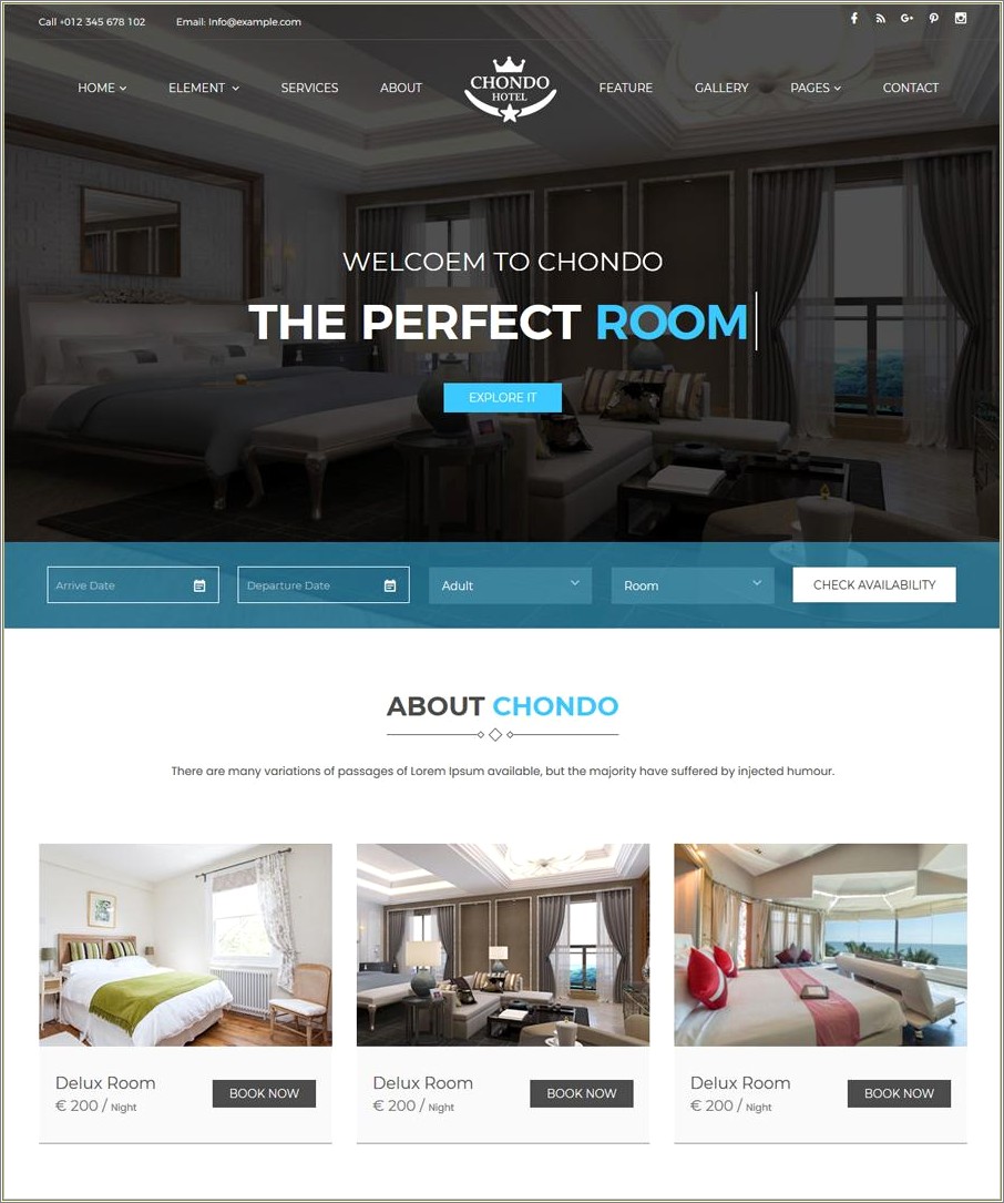 Html Css Templates Free Download For Hotel