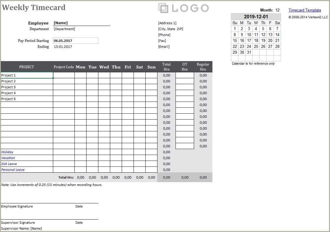 Independant Contractor Timesheet Template Free Printable Downloadable