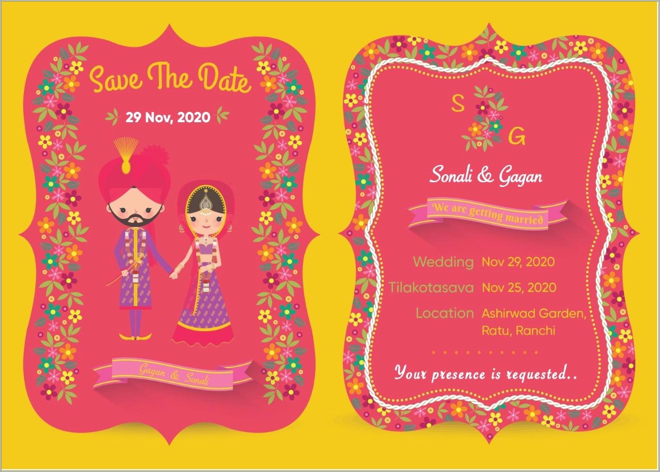 Indian Wedding Invitation Templates Photoshop Free Download