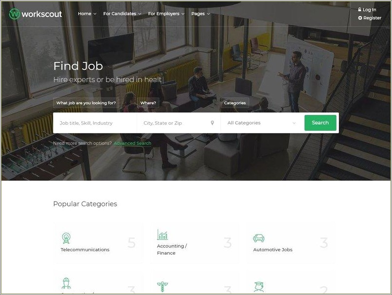 Jobhunt Job Board Html Template Free Download