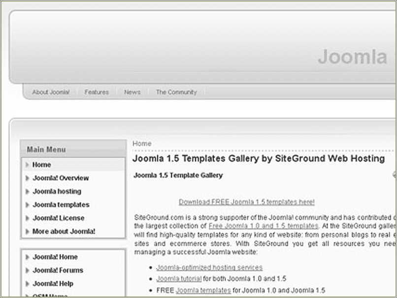 Joomla 1.5 Real Estate Template Free Download