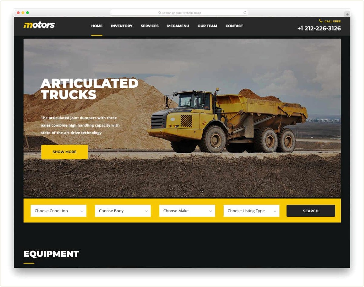 Landing Page Templates Free Download For Equipment Leasing