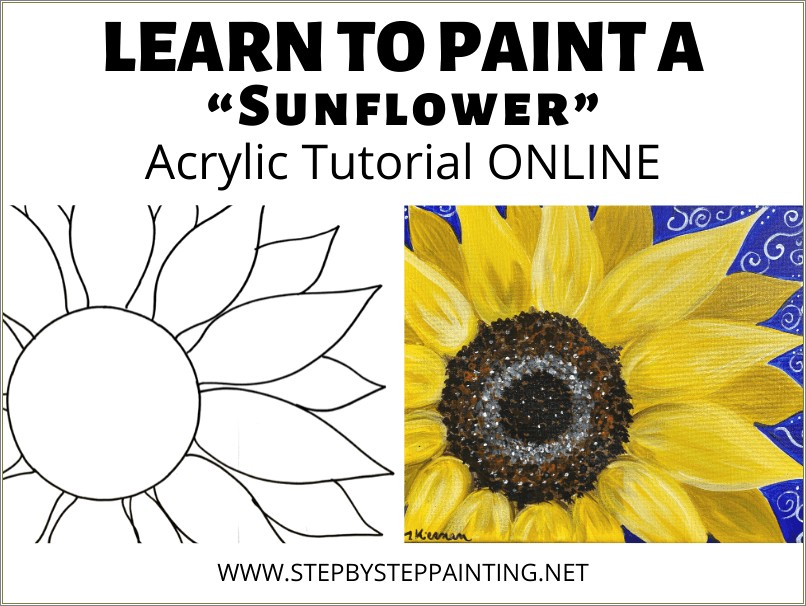 Large From The Side Sunflower Template Free Printable