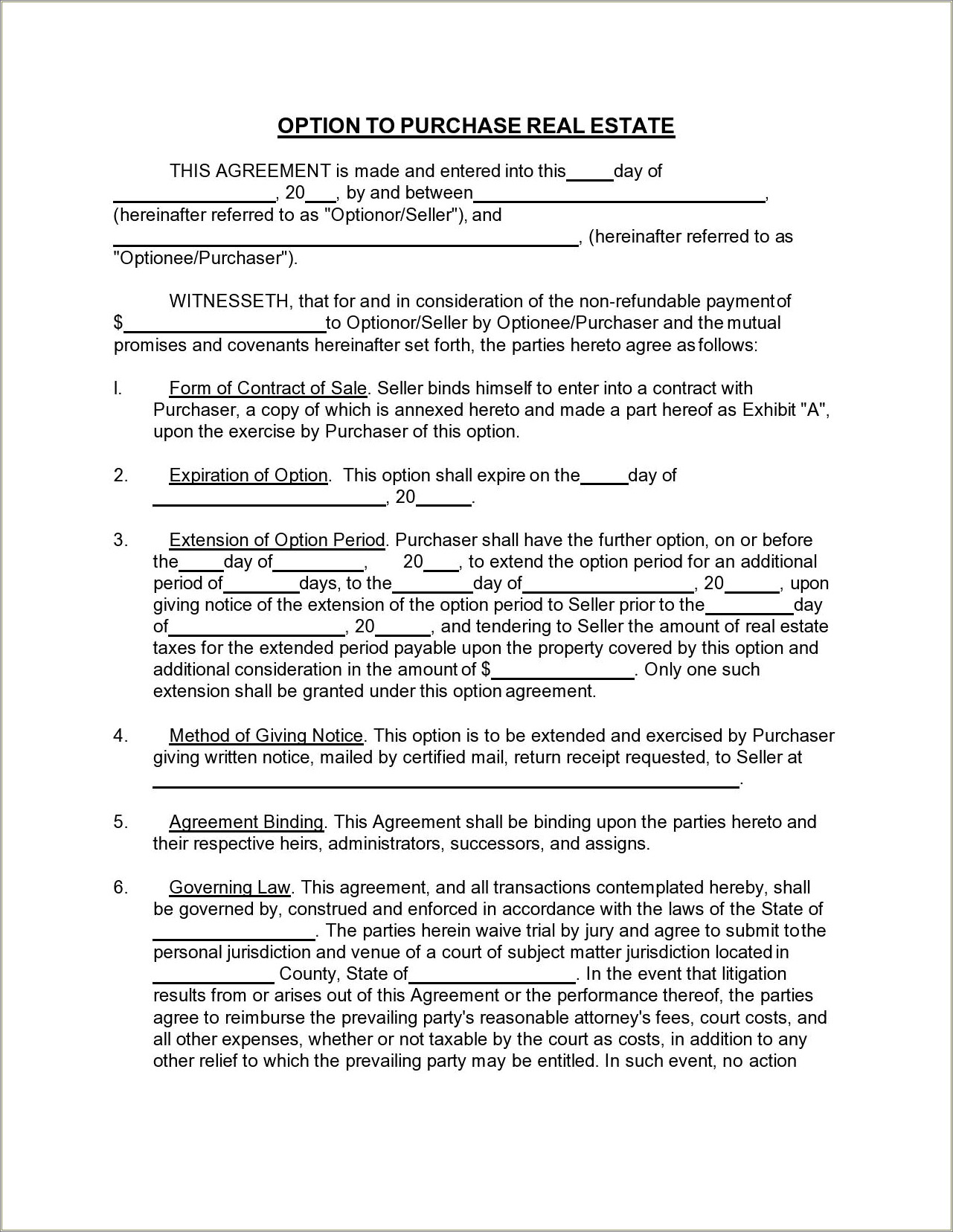 Lease Agreement Template Free Rent To Own