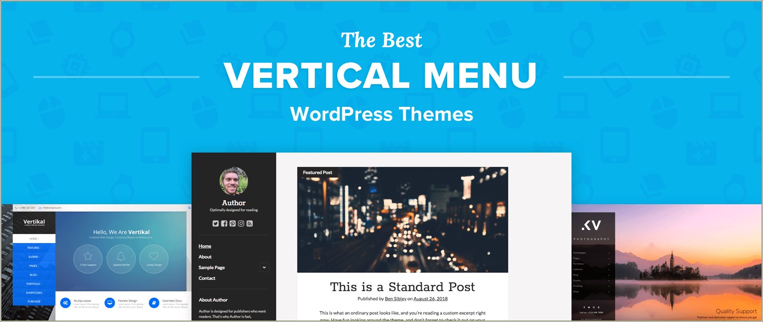 Left Side Menu WordPress Templates Free Download