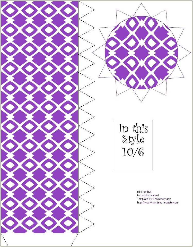 Mad Hatter 10 6 Template Free Printable