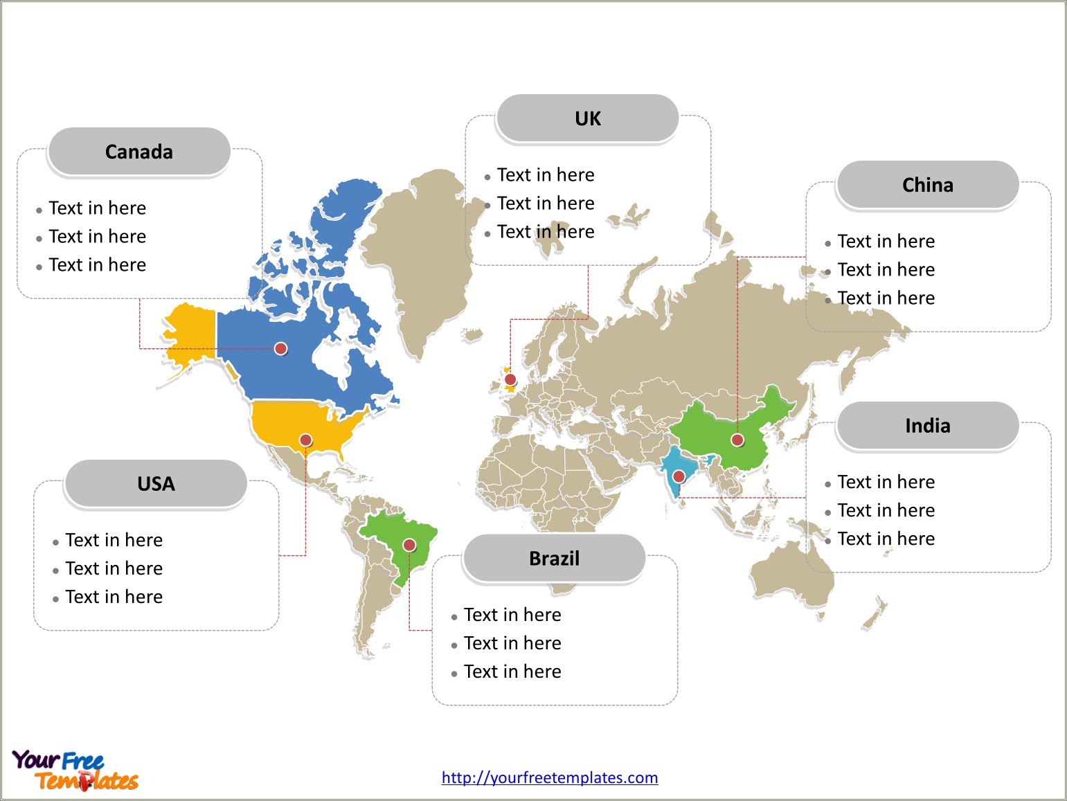 Map Of The World Ppt Templates Free