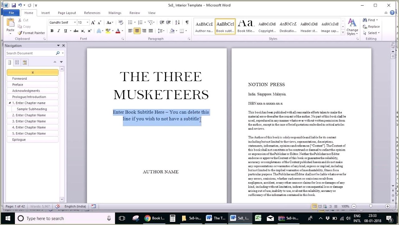 Microsoft Word Book Manuscript Template Free Download Resume Example Gallery 0433
