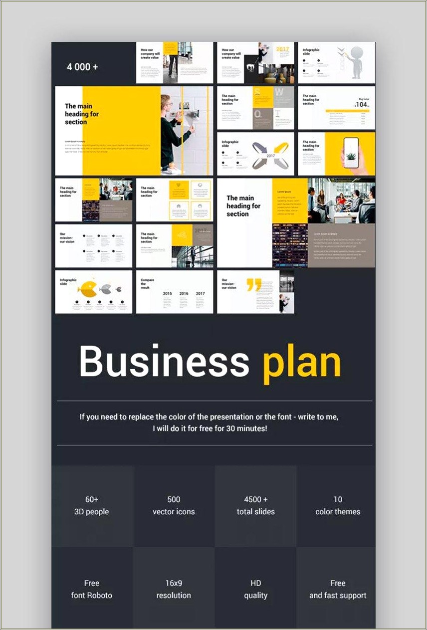 Modern Business Plan Powerpoint Template Free Ppt
