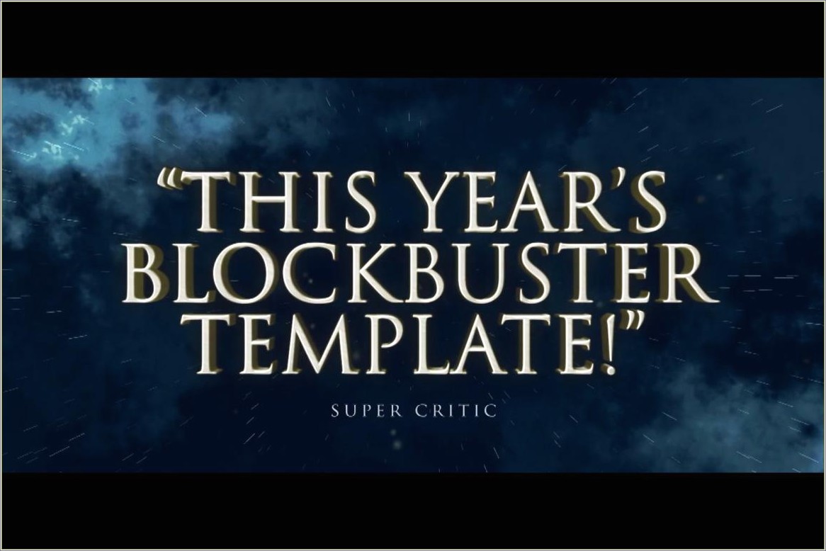Movie Titles After Effects Templates Free Download